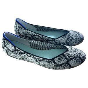 Rothy's The Flat Round Toe Knit Python Ballet Shoes Women's Size 11